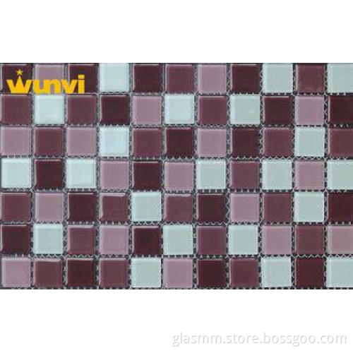 Stadium Graceful Coloured Seashell Glass Mosaic Tiles With